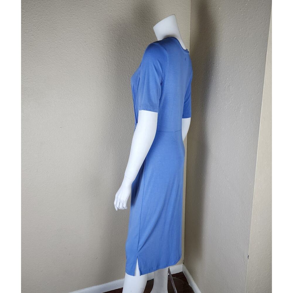 BetaBrand Knot Jersey Dress in Quiet Harbor (Blue) Size Medium - Picture 6 of 9